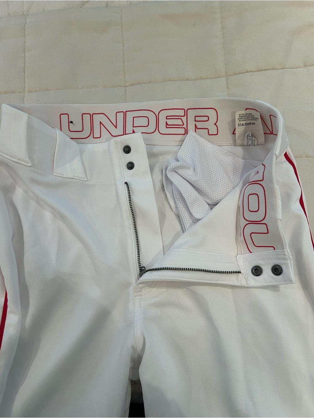 Under Amour White with Red Striped Baseball Pants | Set of 2 | Preowned | Size - Picture 10 of 14